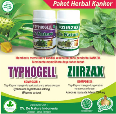 Obat Kanker Herbal Kapsul Ziirzax dan Typhogell Asli De Nature Di Sumenep, Onat Kanker De Nature, Obat Kanker Herbal, Sirsak, keladi tikus